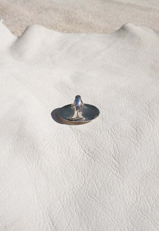 Idylwild Vintage Shadowbox Quartzite Black Stone Ring