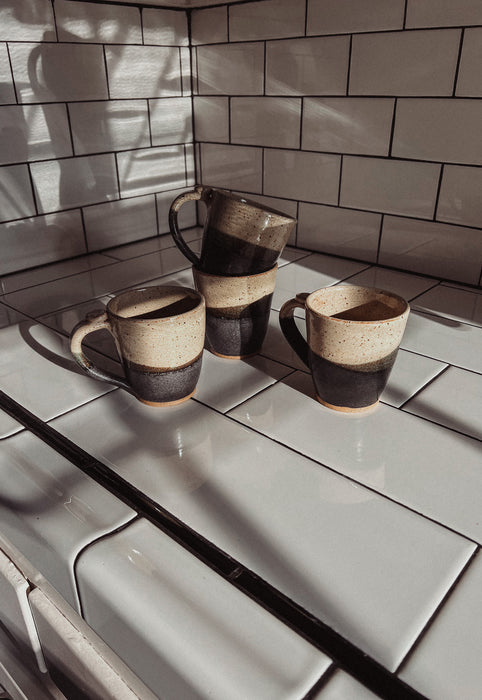 Idylwild Woods Vintage Stoneware Earthenware Speckled Mug Set