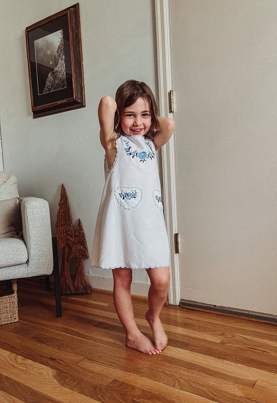 Hungarian Children's Girls Cotton Vintage Dress Size 5