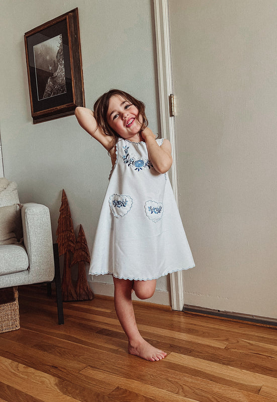 Hungarian Children's Girls Cotton Vintage Dress Size 5