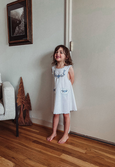 Hungarian Children's Girls Cotton Vintage Dress Size 5