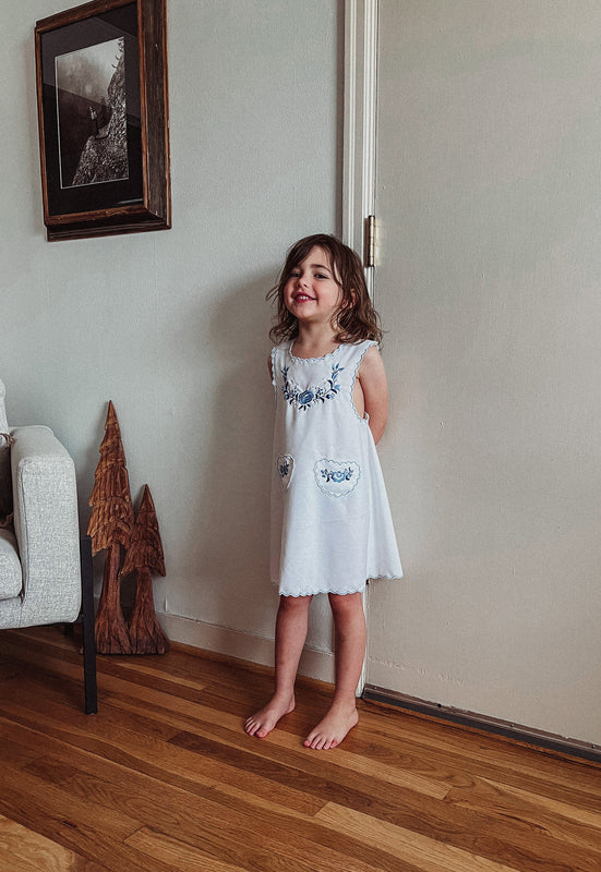 Hungarian Children's Girls Cotton Vintage Dress Size 5