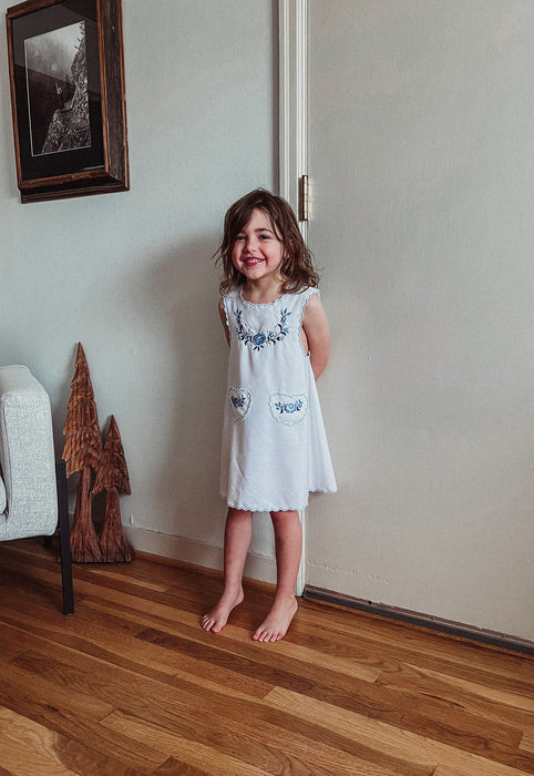Hungarian Children's Girls Cotton Vintage Dress Size 5