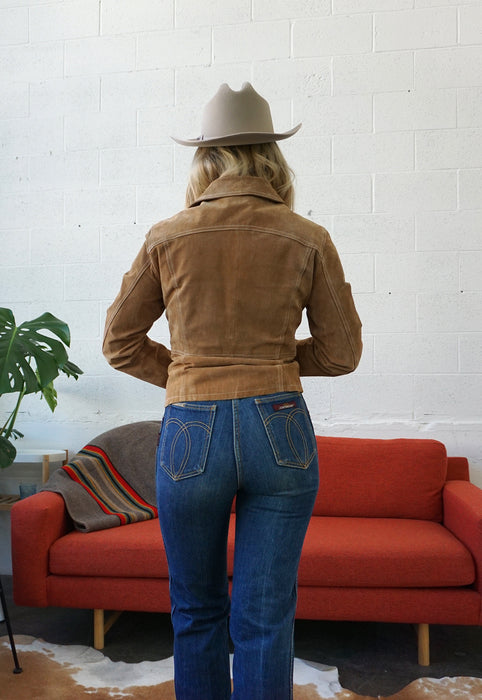 Idylwild Vintage Perfect Suede Caramel Jacket