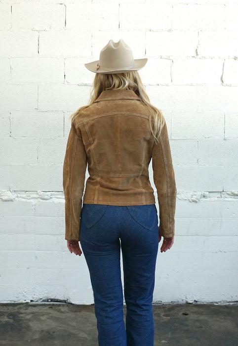 Idylwild Vintage Perfect Suede Caramel Jacket