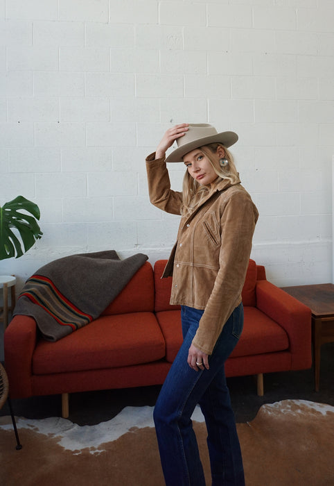 Idylwild Vintage Perfect Suede Caramel Jacket