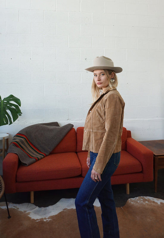 Idylwild Vintage Perfect Suede Caramel Jacket