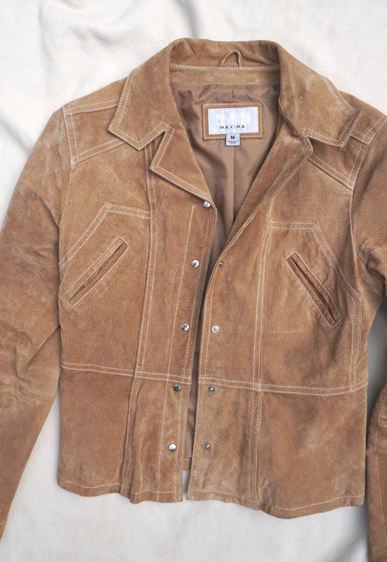 Idylwild Vintage Perfect Suede Caramel Jacket