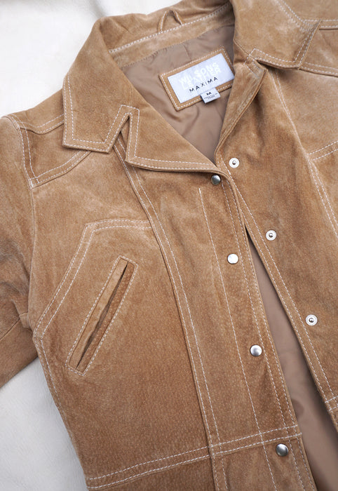 Idylwild Vintage Perfect Suede Caramel Jacket