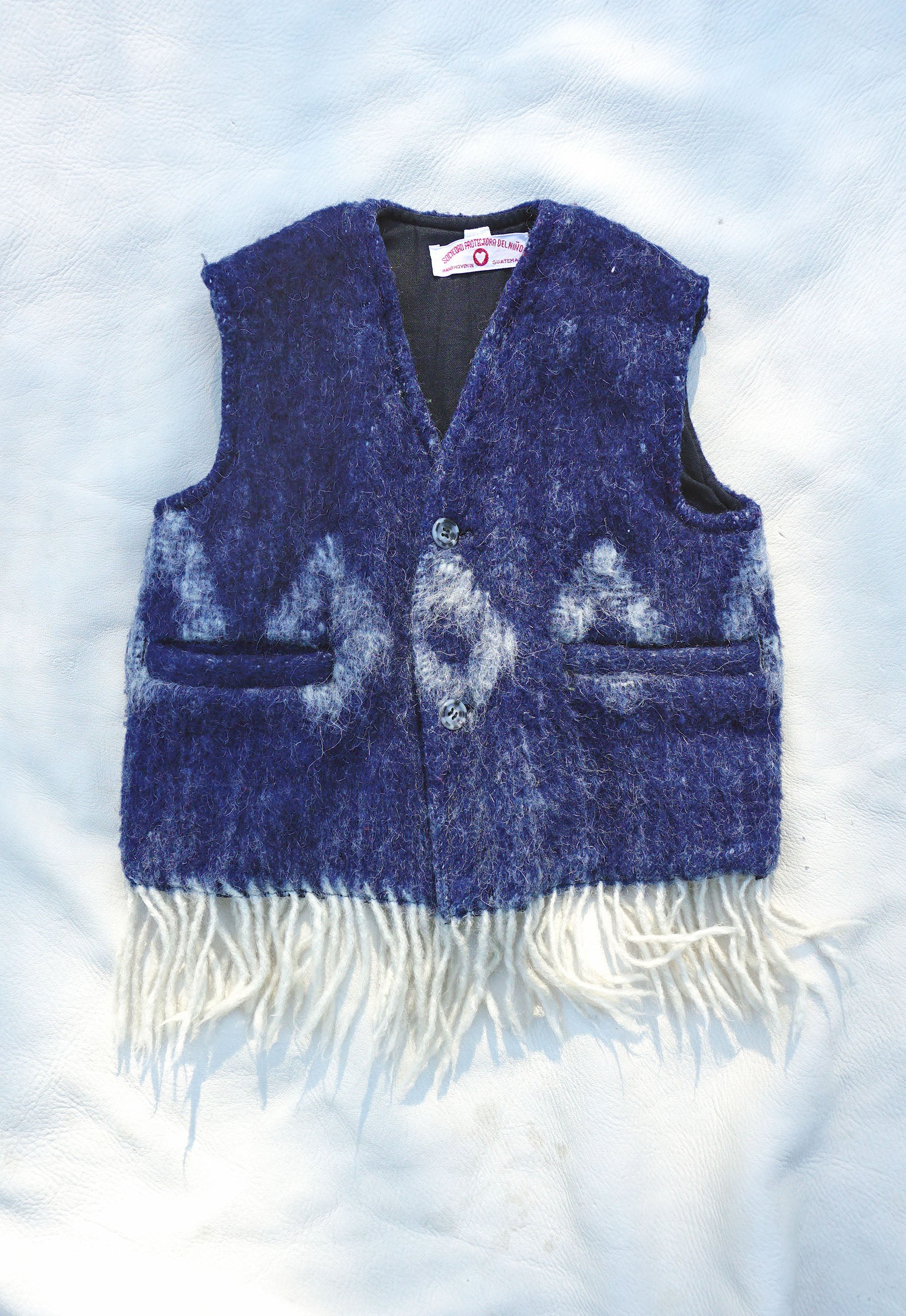 Vintage Felted Guatemalan TODDLER Vest 2/3 y.o.