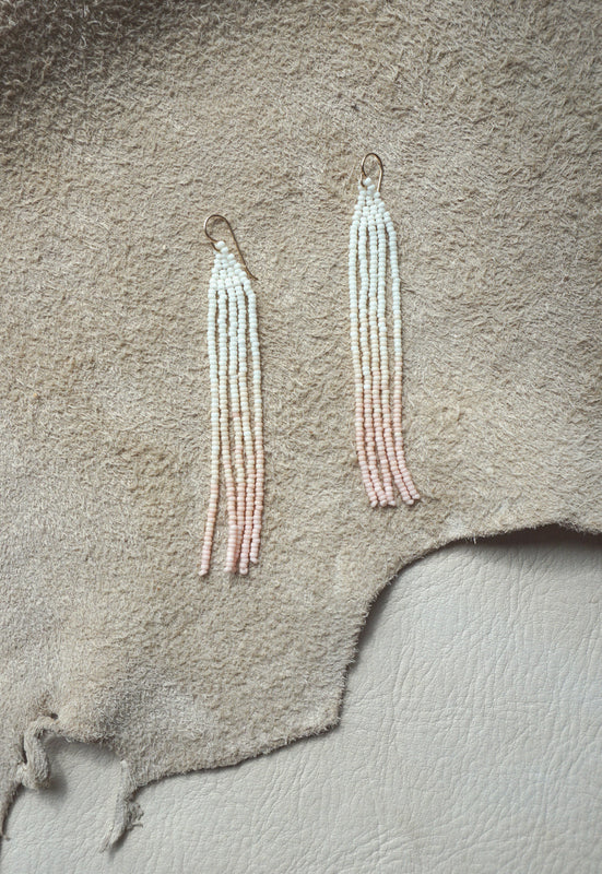 Studio Oma Magnolia Ombre Pink Beaded Earrings