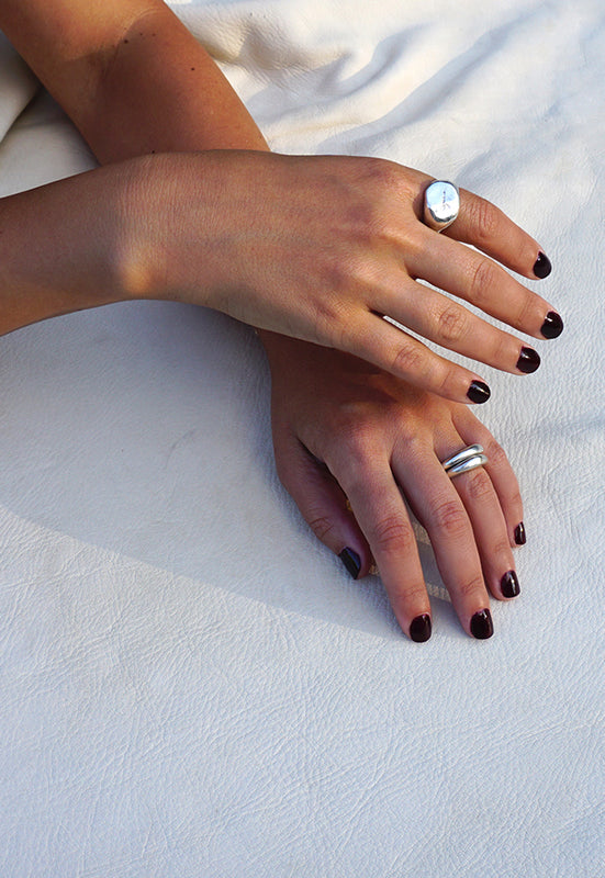 Idylwild Organic Free Form Minimalist Asymmetrical Solid Sterling Silver Statement Ring Cashmere Cactus Hand Made Desert Jewelry