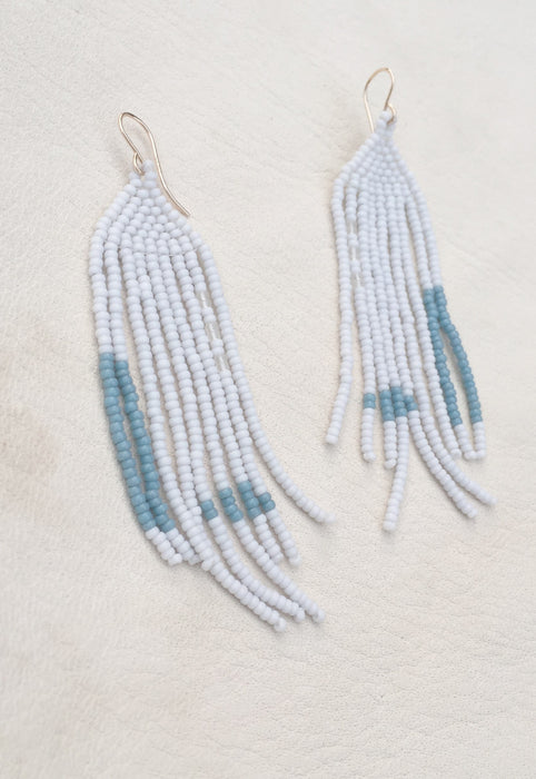 Studio Oma Venture Cloud Hand Beaded Earrings