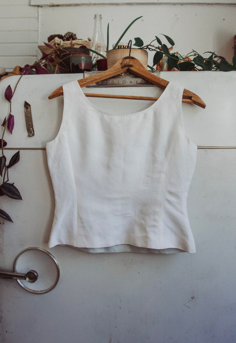 linen blend y2k it girl top