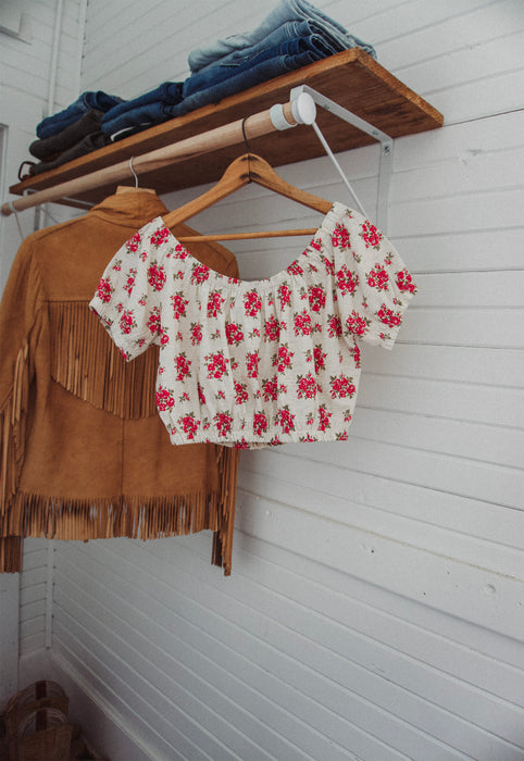 Idylwild Vintage Christie Araujo Country Roses Crop Top