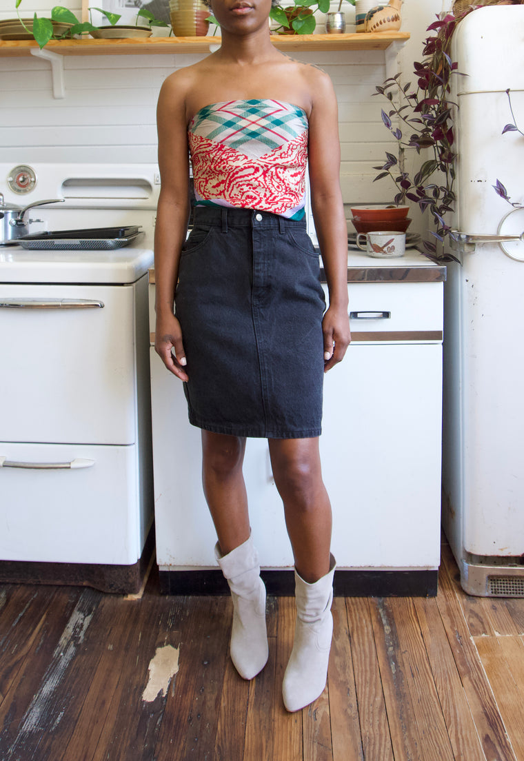 Vintage 90's Lee Riders Black Denim Skirt