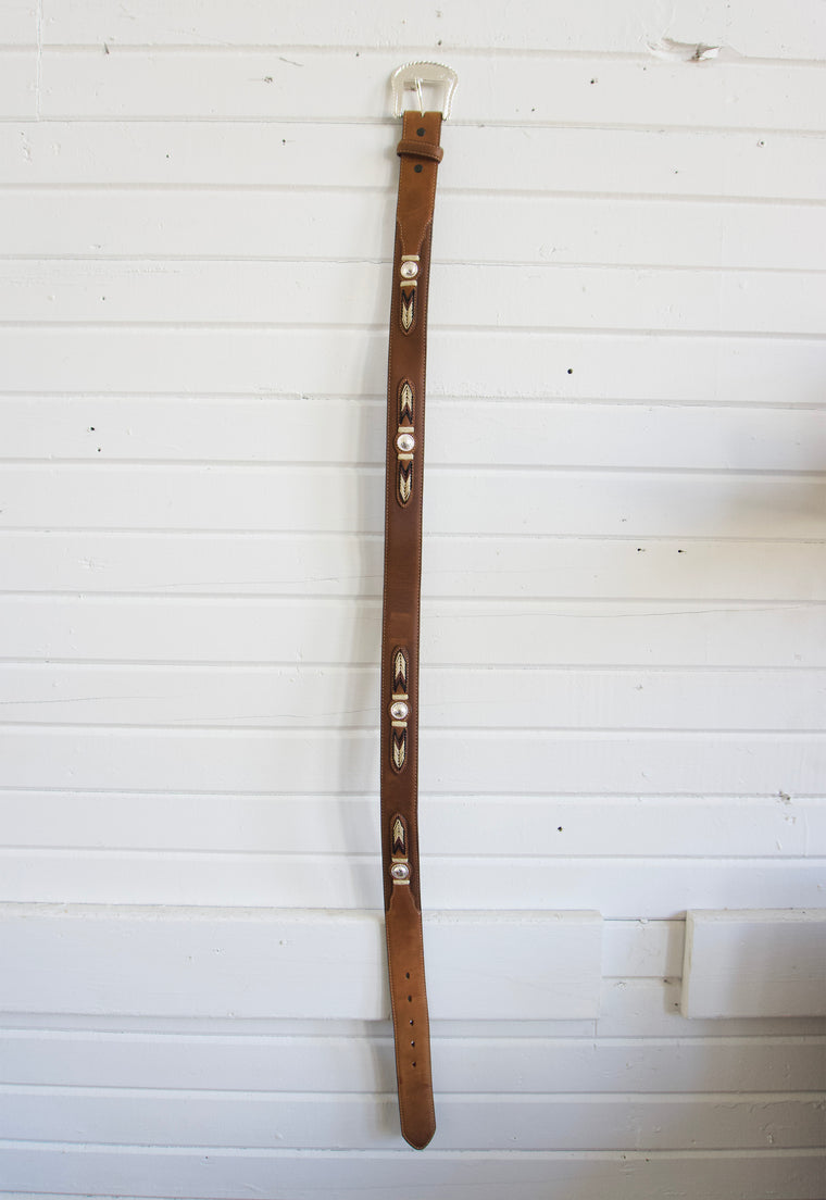 Contemporary Tony Lama Leather Western Belt