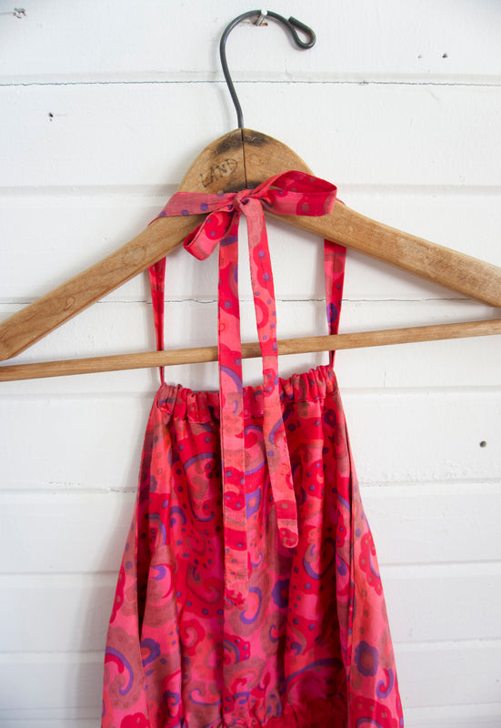 California 1960s Vintage Psychedelic Silk Paisley Mini Dress