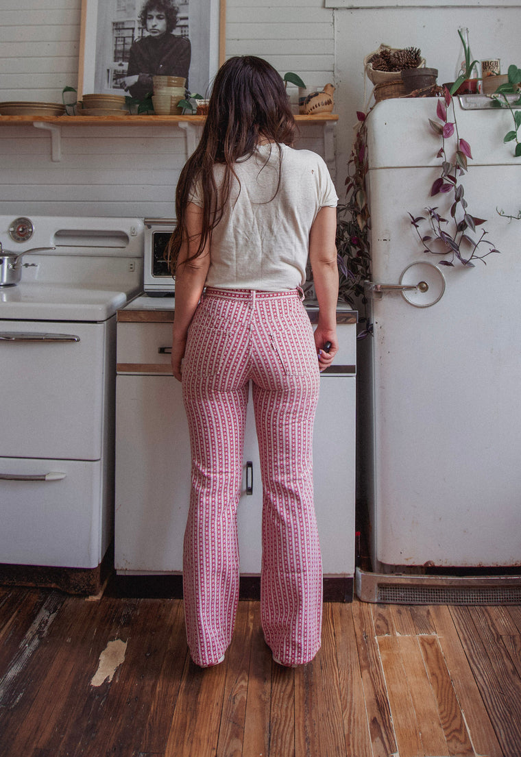 Vintage 1970s Levis for Gals Big E Striped Bell Bottoms