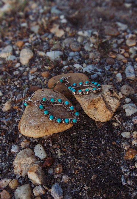 Idylwild Vintage Sterling Silver and Turquoise Chandelier Earrings