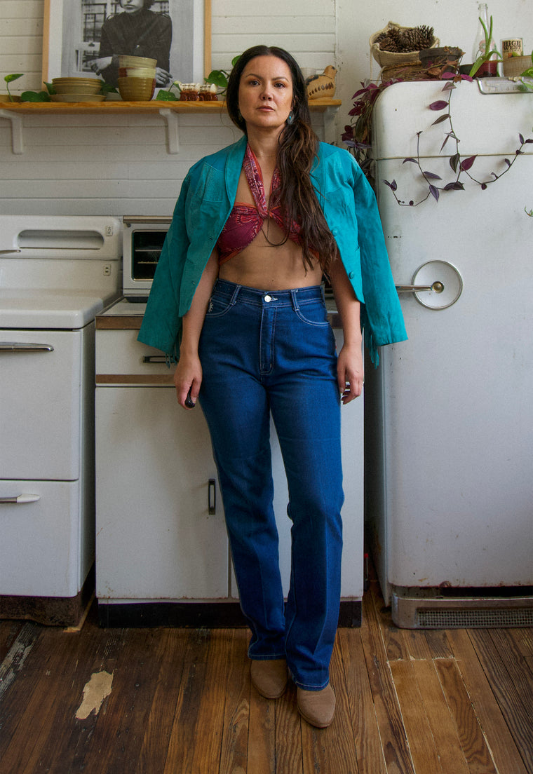 Idylwild Vintage Braxton Dark Denim Stretch Jeans 