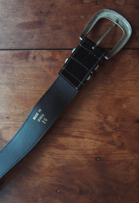 Vintage Black Velvet Western Belt