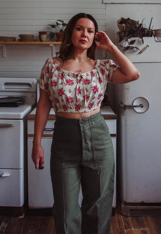 Country Roses Crop Top