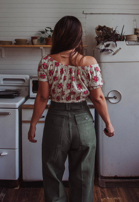 Idylwild Vintage Christie Araujo Country Roses Crop Top