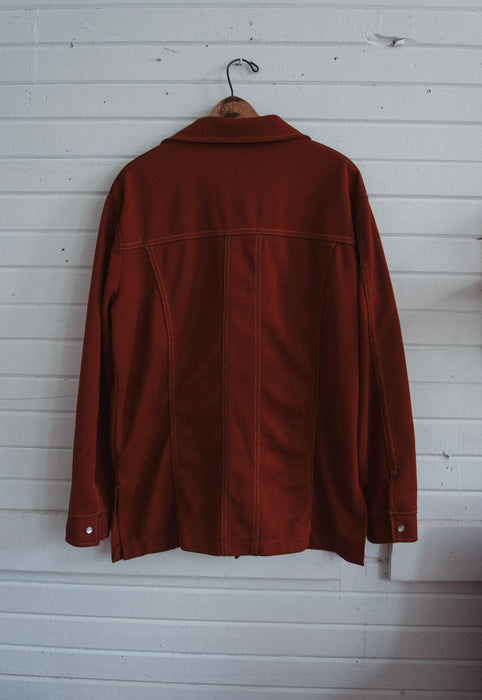 Vintage Terracotta Rust Wrangler Jacket Pearl Snap Shirt