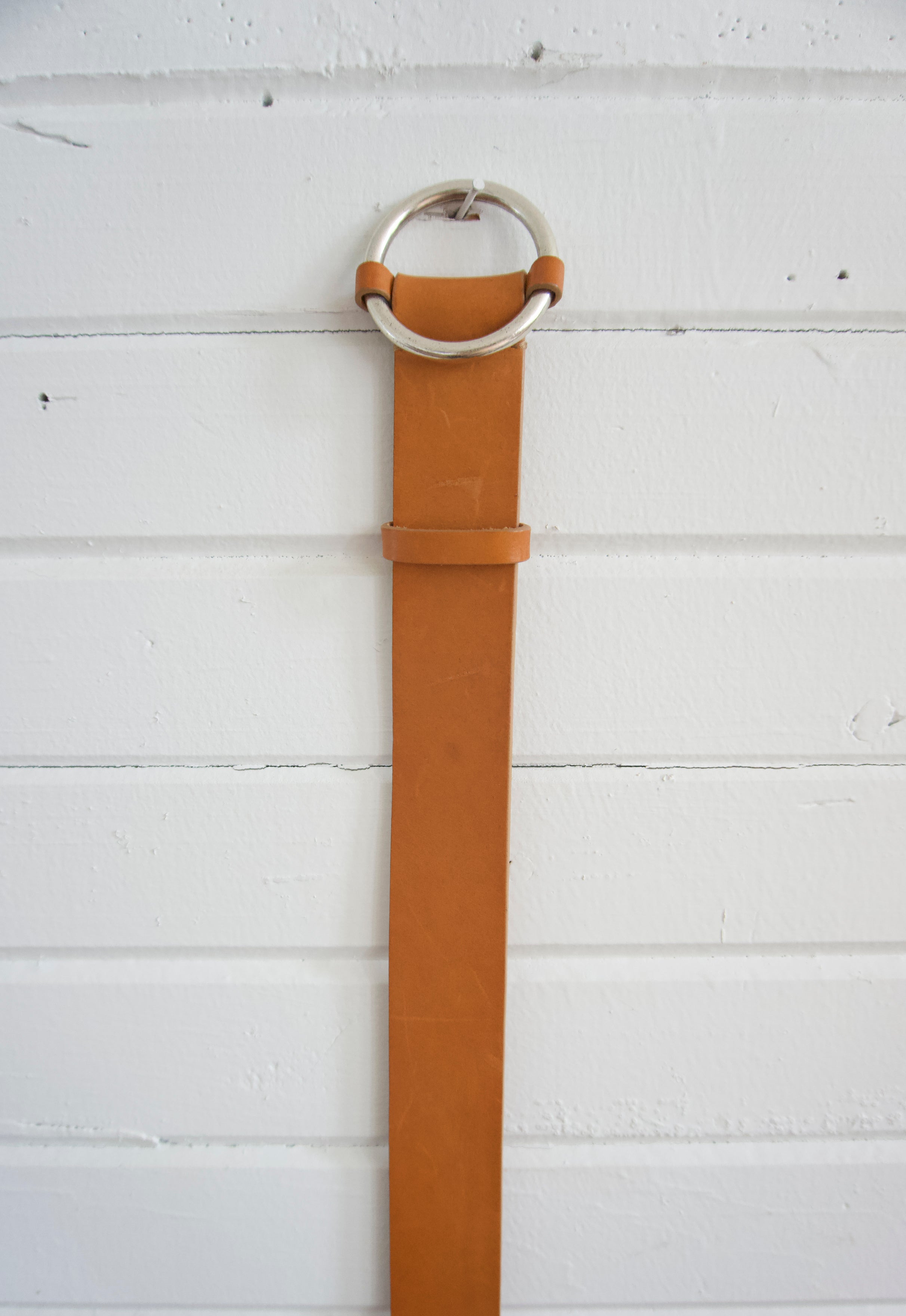 Contemporary Tan Leather Belt