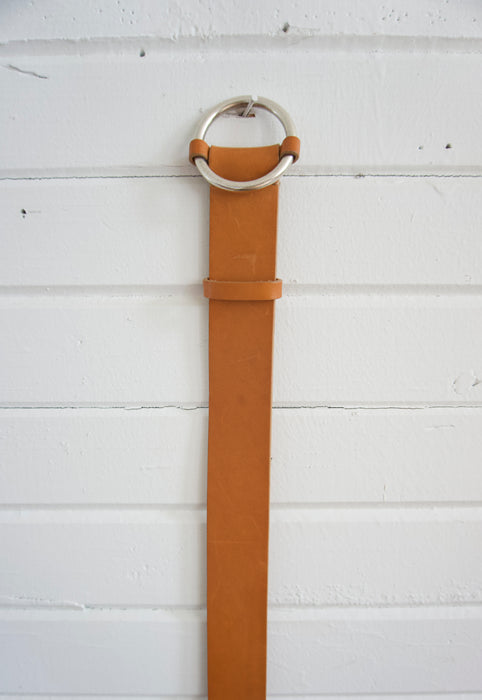 Contemporary Tan Leather Belt