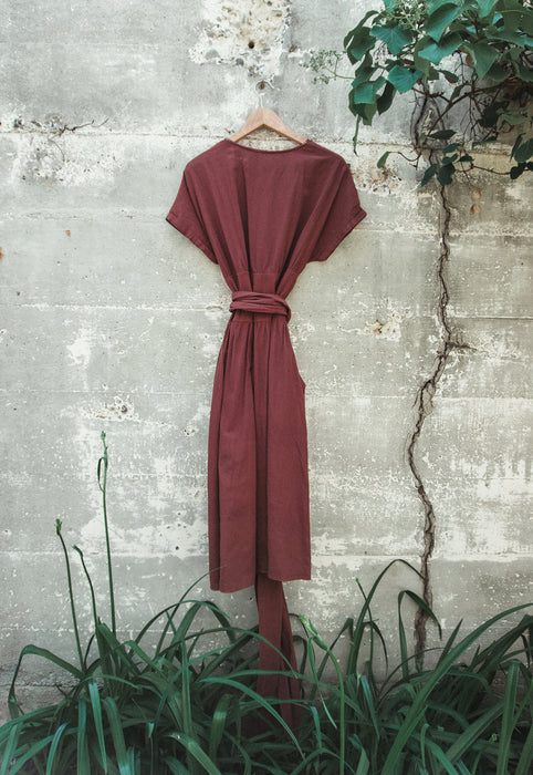 Idylwild Vintage Red Dirt Clay Wrap Dress