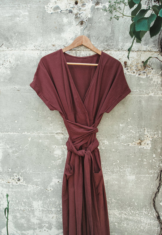Idylwild Vintage Red Dirt Clay Wrap Dress