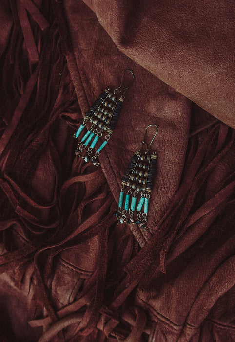 Deadstock Vintage Egyptian Revival Faience Earrings
