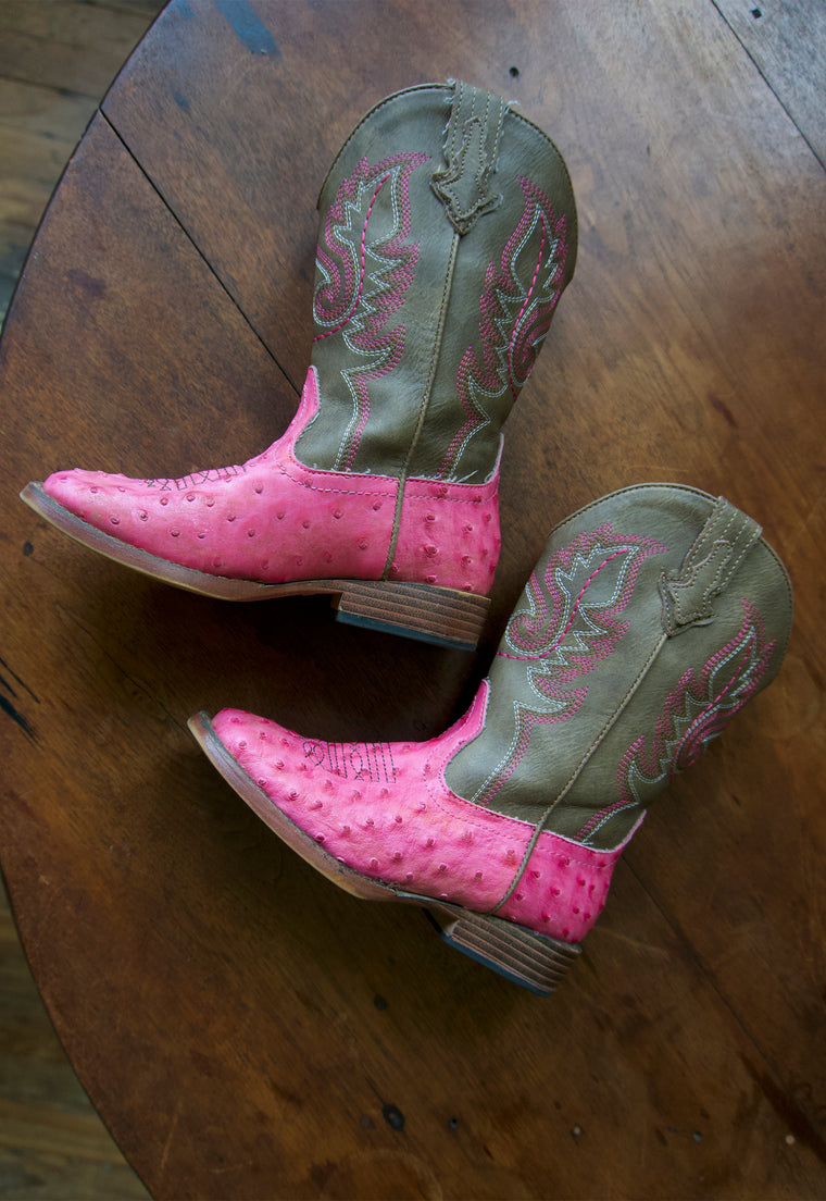 Contemporary Second-Hand Pink Roper Cowgirl Boots Girls Size 12