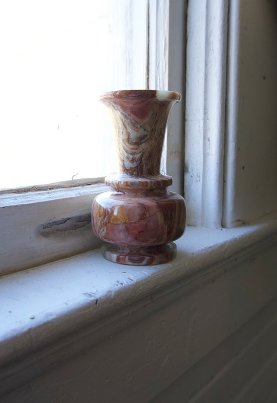 Small Green Onyx Alabaster Vase