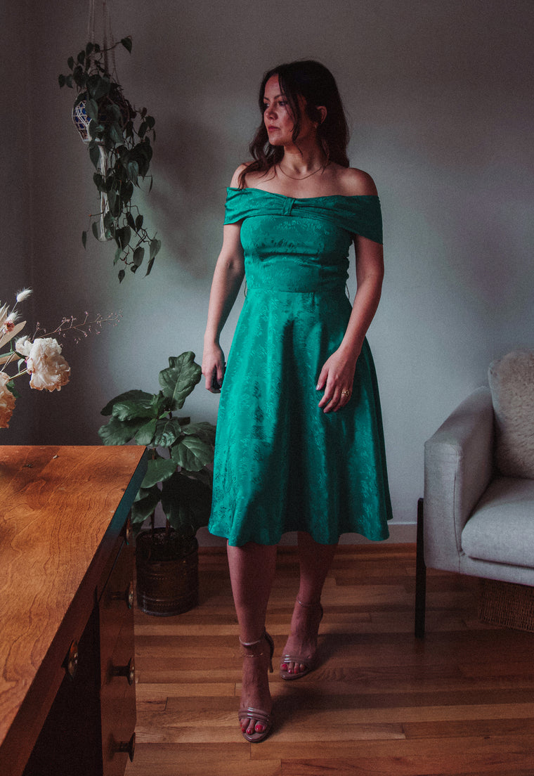 Idylwild Vintage Jungle Green 1950's Party Dress