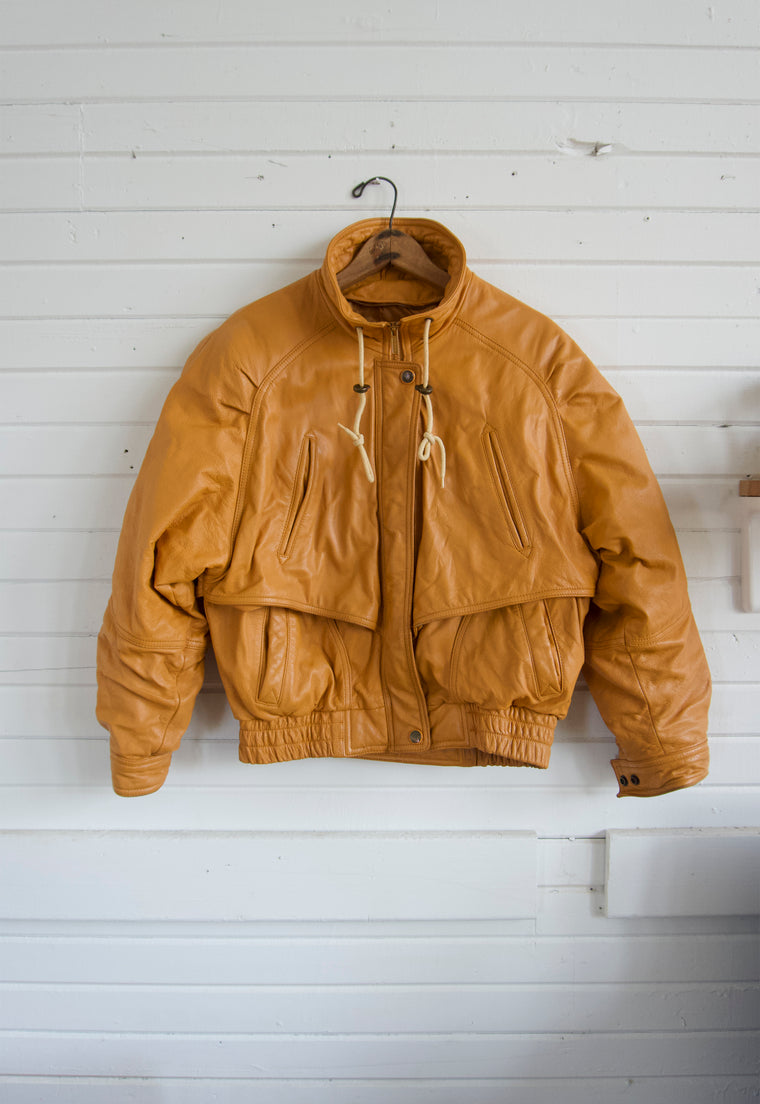 Vintage Leather Bomber