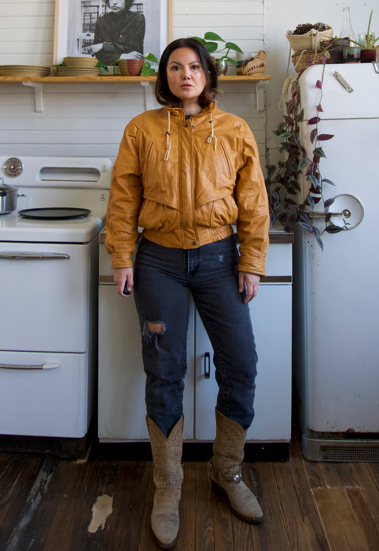 Vintage Leather Bomber