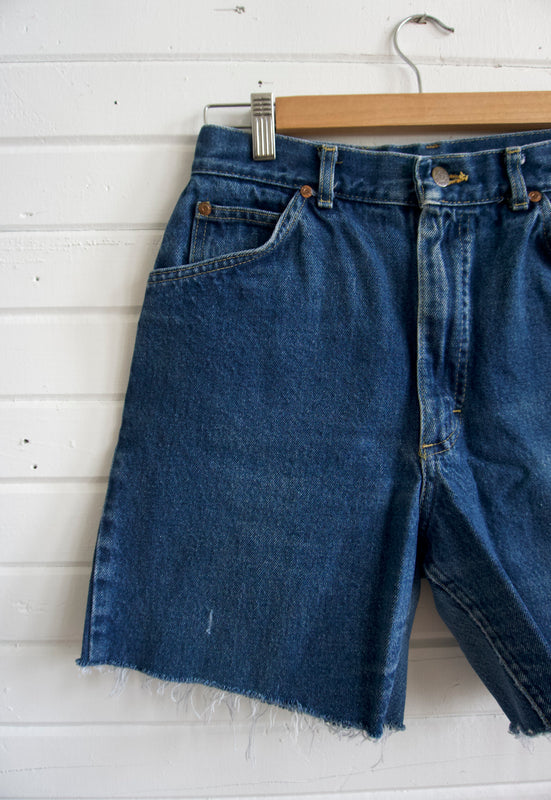 Vintage Lee Rider Cutoff High Rise, Longer Leg Jean Shorts