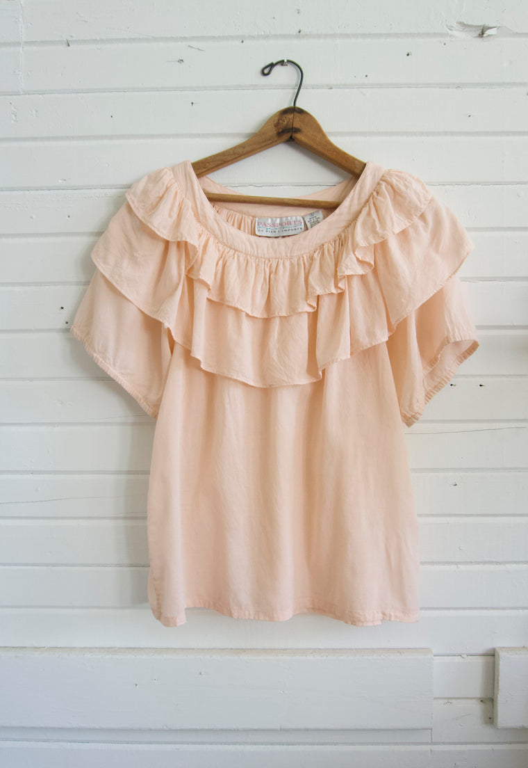 Vintage Light Peach Petal Top