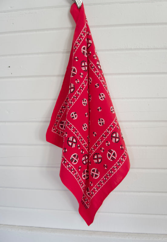 Mid Century Modern Classic Red Ranch Bandana