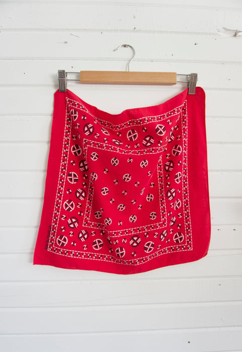 Mid Century Modern Classic Red Ranch Bandana