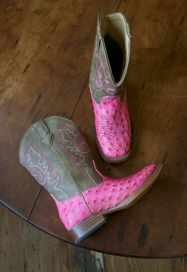 Contemporary Second-Hand Pink Roper Cowgirl Boots Girls Size 12