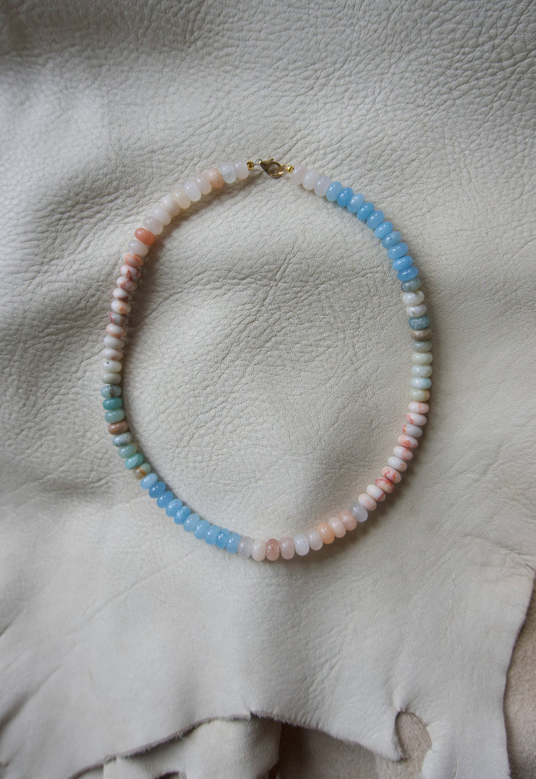 Glass Gem Corn Necklace