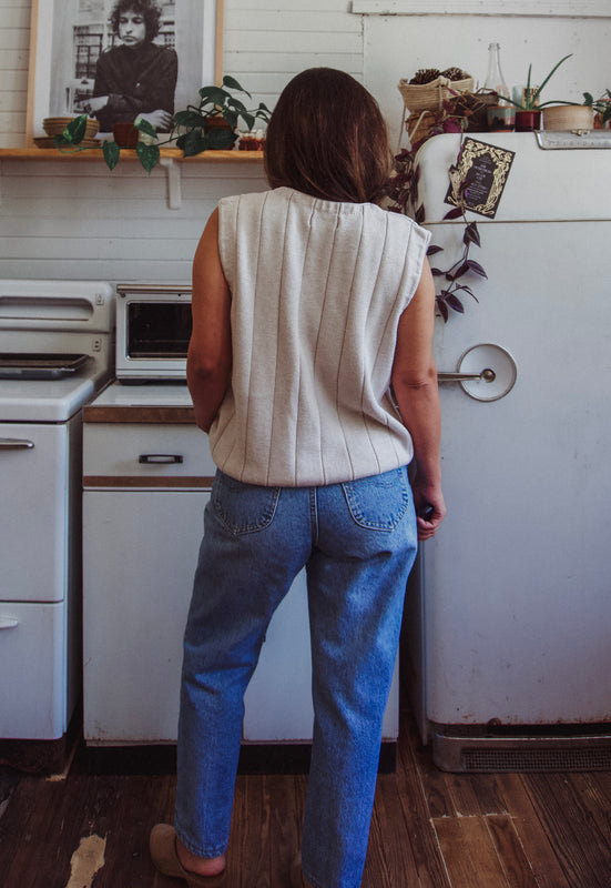 90s oatmeal Sweater Vest Christie Araujo