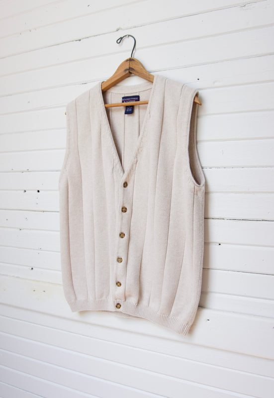 90s oatmeal Sweater Vest Christie Araujo