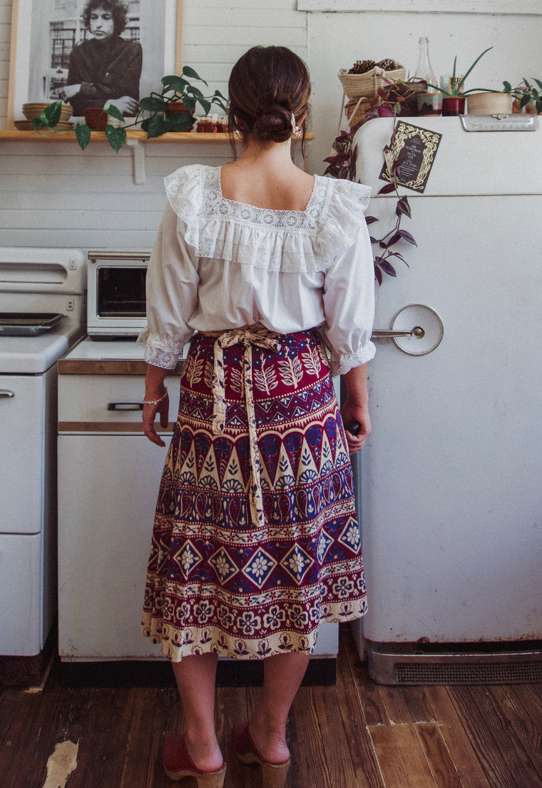 Vintage Square Dancing Blouse