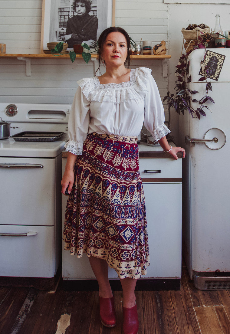 Vintage Square Dancing Blouse