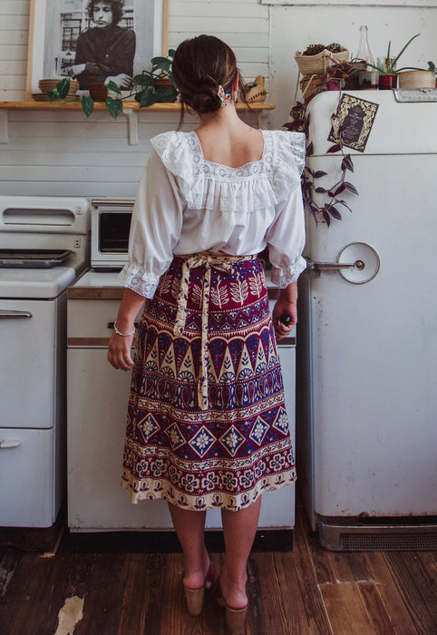 Christie Araujo Square Dancing Vintage Blouse